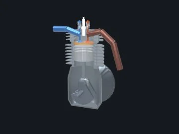 Four-stroke petrol engine